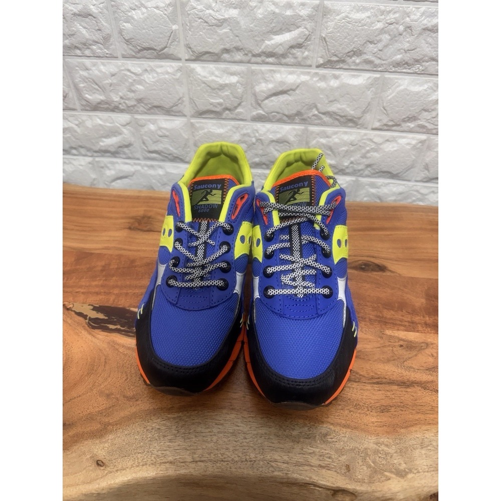 Saucony Shadow 6000 Blue Volt Orange Men's 7.5 Retro Running Shoes S70643-1‎
